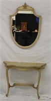 2pc Painted Foyer Table w/ French