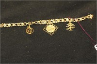 14kt gold Charm Bracelet