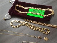 MISC LOT OF GOLD TONE COSTUME JEWERLY