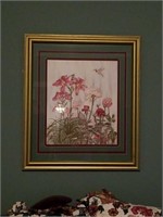 Hummingbird picture with orchids
