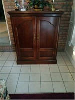 Solid cherry entertainment center with tv