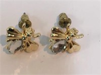 Gold Butterfly Earrings.   V Case
