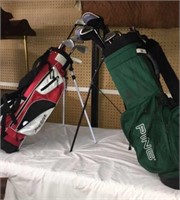 2 Golf Bags with Clubs T7C