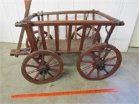 antique wooden goat cart - nice