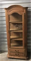 Solid Wood and Glass Display Cabinet