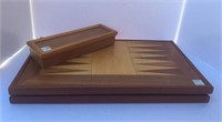 Wood Inlay Backgammon Game