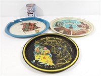 Plateaux souvenir métalliques-Souvenir tin plates