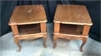 Two Matching 2-Tier Side Tables P2B