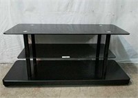 3-Tier Black Glass Top TV Stand U14