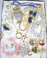 Large Collection of Vintage Costume Jewelry