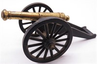 Cast Iron & Brass Replica Toy Cannon-Made in USA
