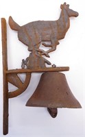 Vintage Cast Iron Deer Dinner Bell