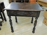 Early William and Mary Style Oak Occasional Table.