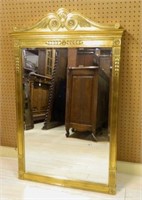 Classically Styled Gilt Framed Beveled Mirror.