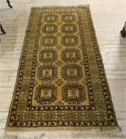 Hand Knotted Wool Rug Runner.