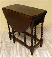 Barley Twist Oak Gateleg Table.