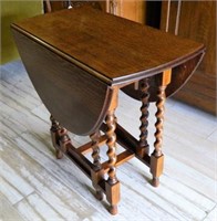 Barley Twist Oak Gateleg Table.