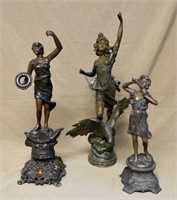 Selection of French Spelter Figures.