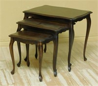 Country French Oak Nest of Tables.