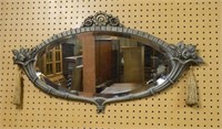 Cornucopia Motif Oval Beveled Mirror.