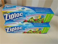 3 New boxes of Ziploc double zipper 15 bags