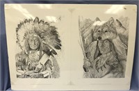 Richard Harris double print of two Indians  "Greys