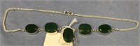 Beautiful necklace with green stones boulder emera