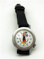 Vtg Bradley Small Band Mickey Mouse Wrist Watch