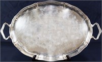 MONUMENTAL SILVER PLATED SERVING TRAY