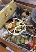 Box of assorted furniture hardware