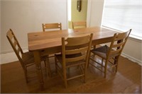 Pine Breakfast Table &  6 Chairs