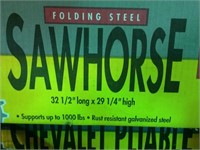 Fulton Galvanized Stell Saw Horses, 32.5" L X 29"