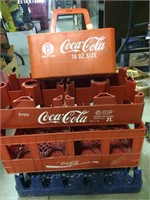 Plastic- Coca- Cola Cases (2), Pepsi (1),