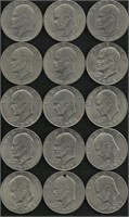 15 - Eisenhower Dollars 1970's Coins