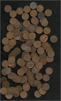 Coins 142 - Wheat Pennies most very good condition