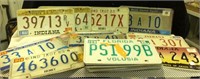 Used Indiana License Plates-1982,83,88,89,90,93,95