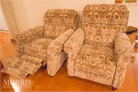 Pair of Recliners, Cloth
