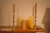 Assorted Candles and Candlesticks
