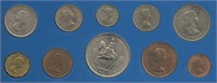 Coins -Great Britain 1953 Mint Set: Crown Shilling