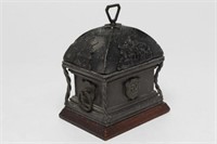 Dutch Tobacco Box, Lead with Windmills, Dated 1901