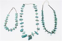 Navajo American Indian Turquoise Nugget Necklaces