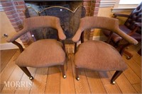 Pair of rolling office chairs