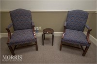 Pair of upholstered arm chairs