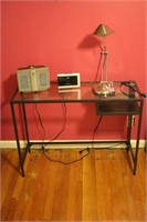 Contemporary Desk with Lamp