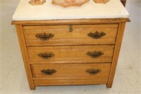 3 Drawer Marble Top Chest