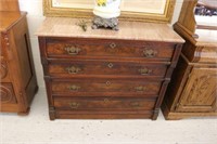 4 Drawer Marble Top Chest