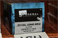1 - .22 LR BOX OF 500 ROUNDS AMMO