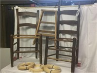 2 Antique Chairs, Small Ladder