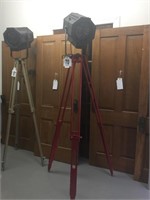 Vintage Tripod with Light (works/rewired)