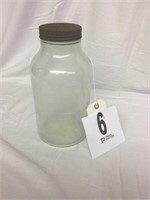 Antique Embossed Glass Jar Horlicks Malted Milk
